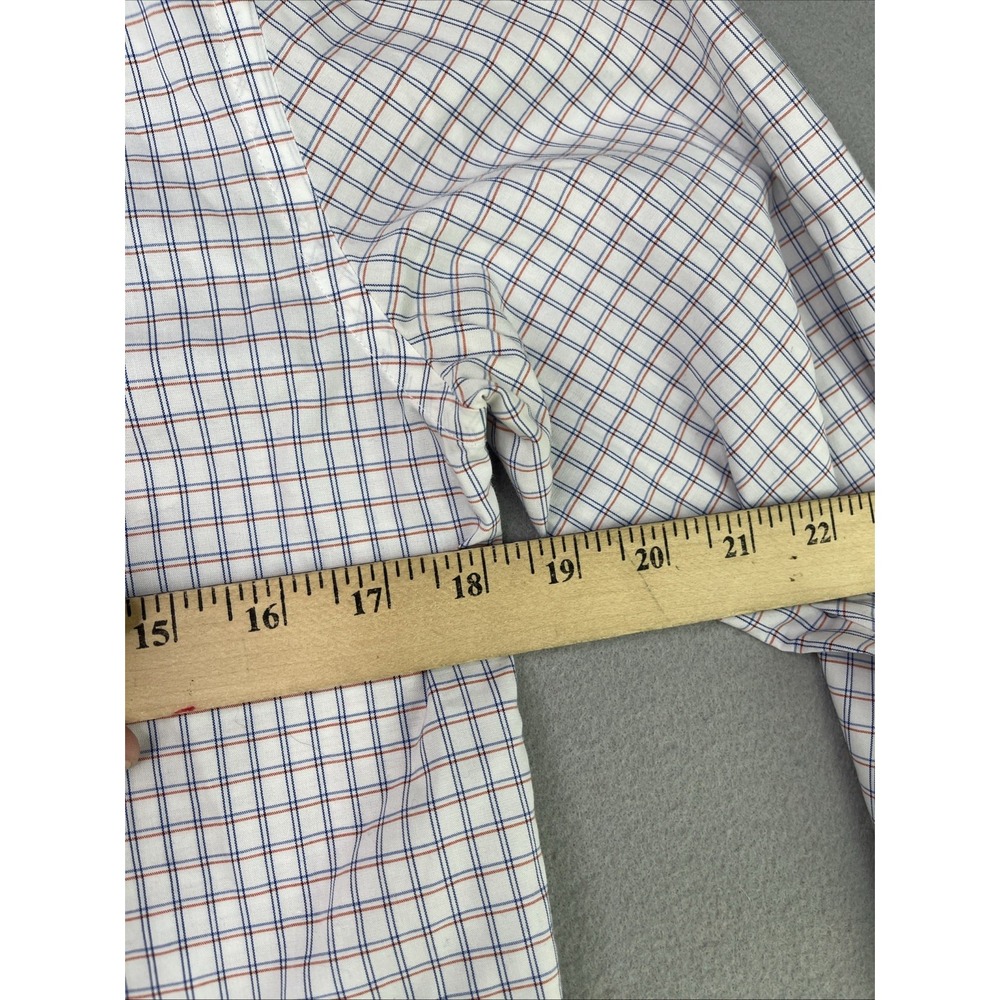 Banana Republic Dress Shirt Mens Small Blue Check Tailored Slim Fit Non Iron LS - Picture 11 of 16